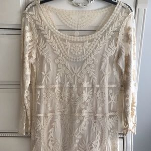 Express Ivory Lace Dress